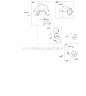 Air Cleaner Blower Housing Diagram and Parts List for 49M977-0110-E1  Briggs and Stratton Engine